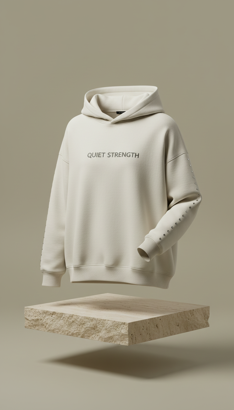 Unto More Minimalist Typography Heavyweight Hoodie